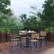 Flash Furniture 30" Square Faux Teak Patio Table & 4 Club Chairs XU-DG-104560064-GG - alternate 1